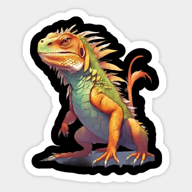 Reptile Iguana Lizard Sticker by animegirlnft